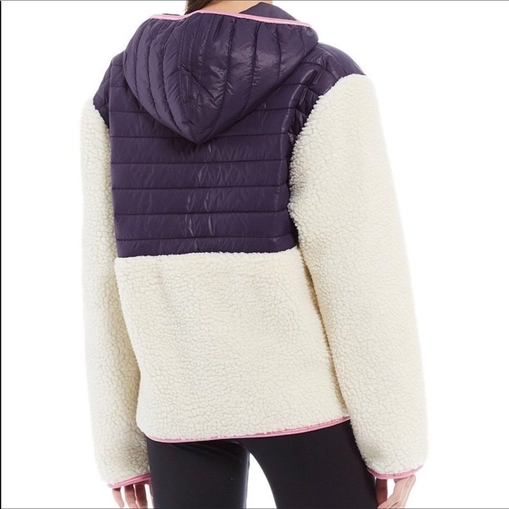 Ivory Ella Sherpa and puffer hooded jacket 1/4 zip Size XL - Picture 2 of 15